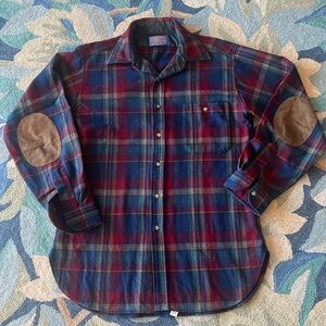 Pendleton vintage Plaid Long Sleeve Button Down Shirt Wool Made USA size M
